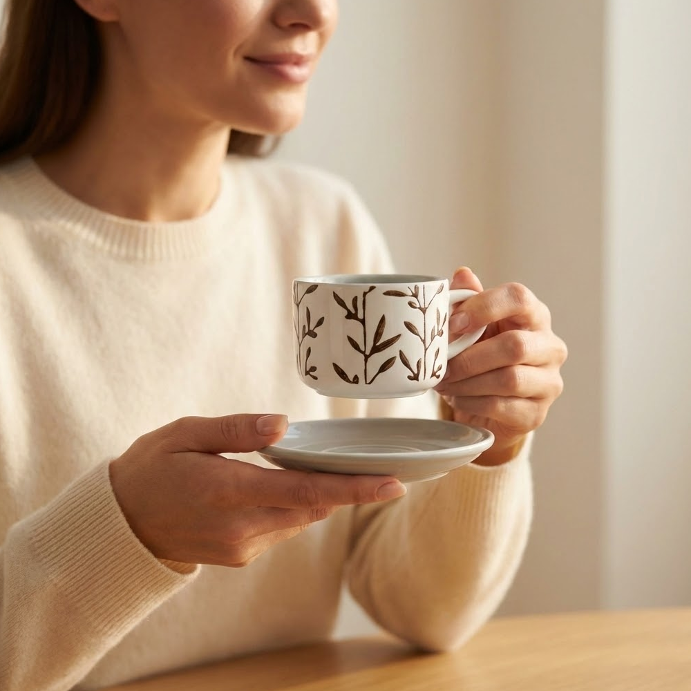 طقم فناجين وصحون قهوة 12 قطعة Diva Lady