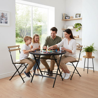 طاولة زجاجية مستديرة قابلة للطي