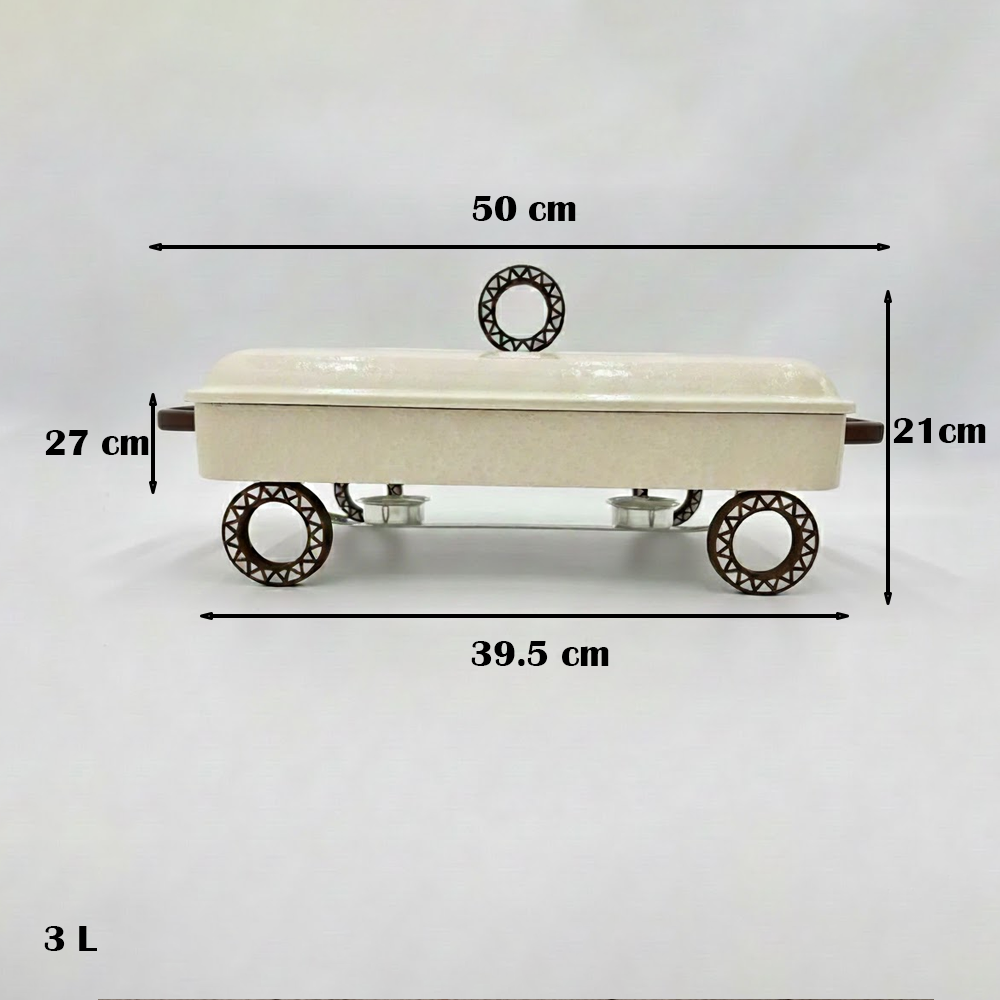 سخان تقديم طعام بغطاء زجاجي