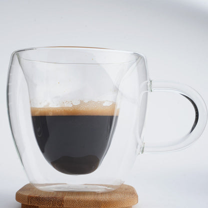 كوب زجاج دبل