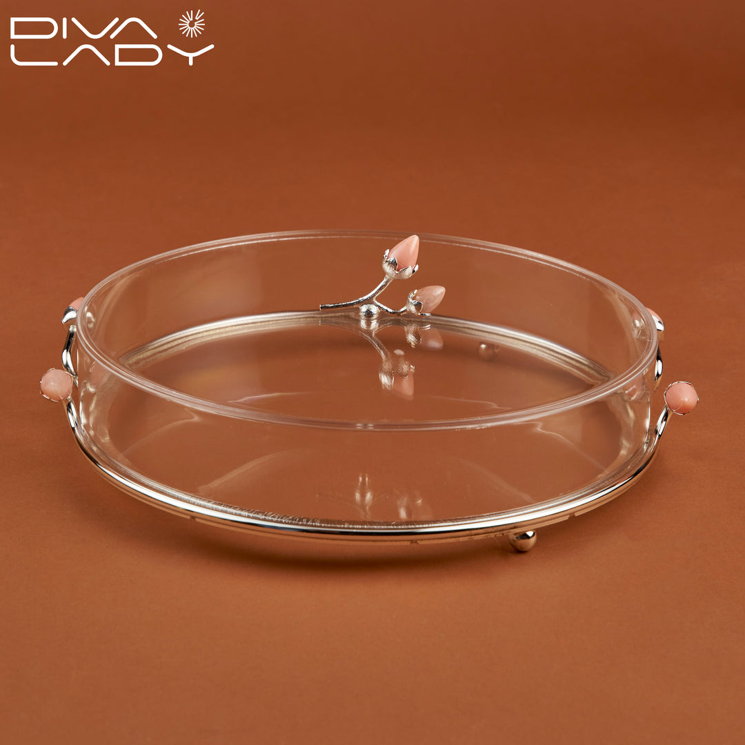 Round Acrylic Dessert Plate