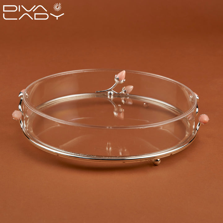 Round Acrylic Dessert Plate