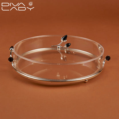 صحن حلويات أكريلك دائرى