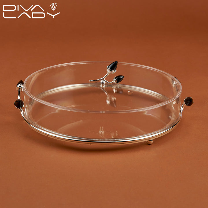 Round Acrylic Dessert Plate