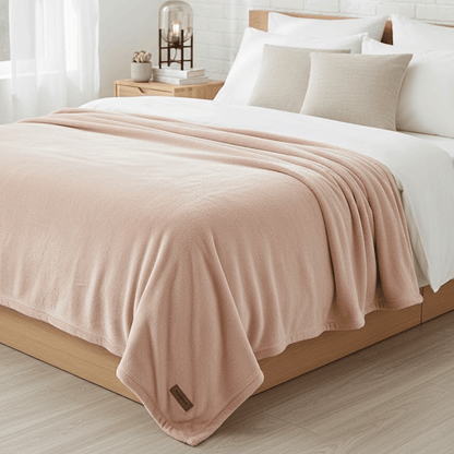 بطانية قطيفة ناعمة فاخرة وردي