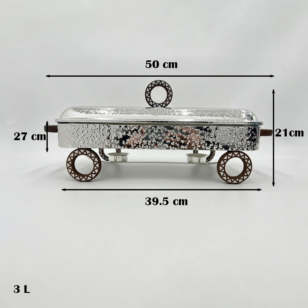 سخان تقديم طعام بغطاء زجاجي
