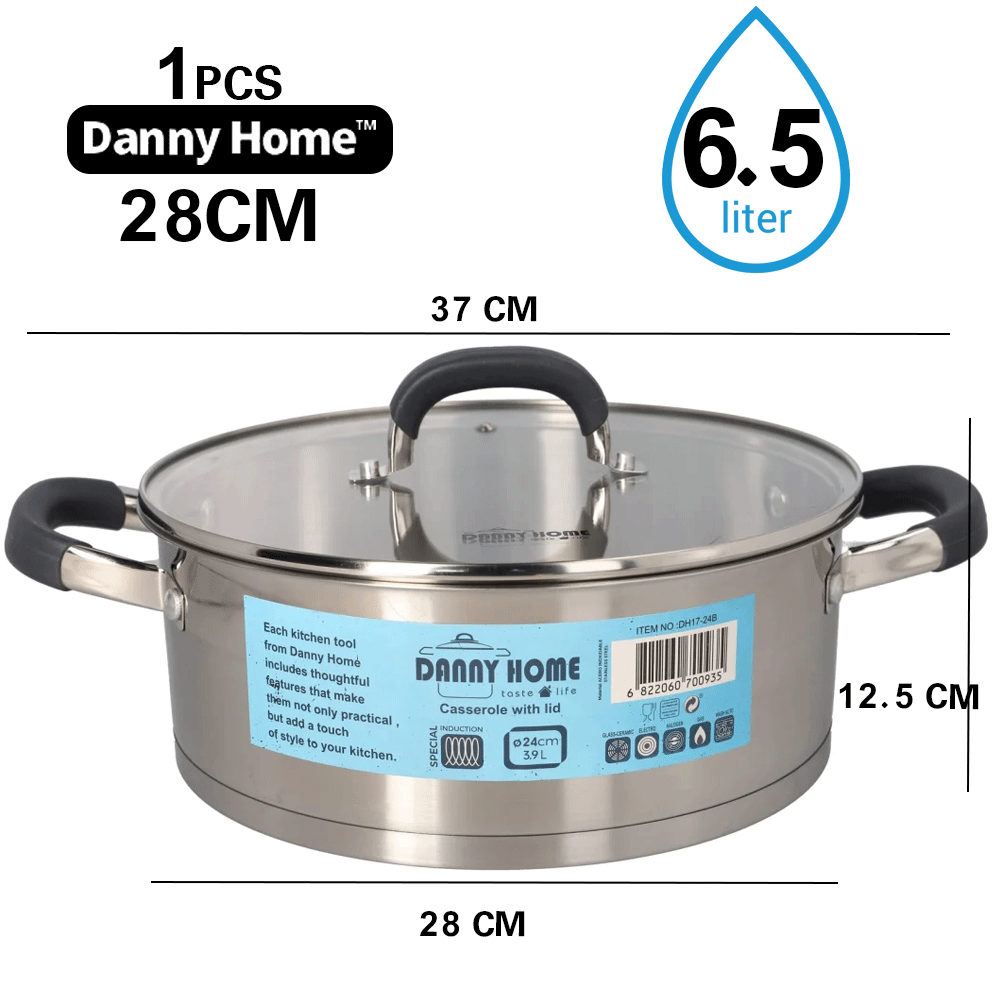 قدر طبخ ستانلس ستيل بغطاء