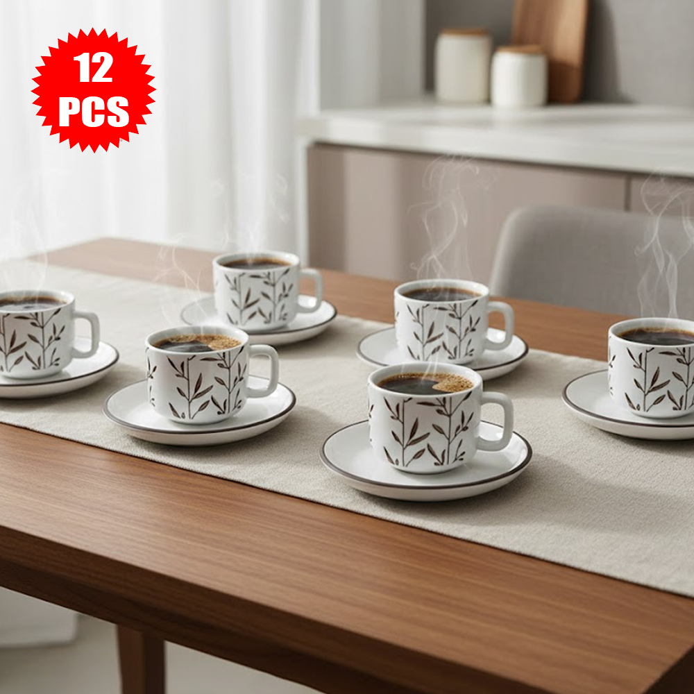 طقم فناجين وصحون قهوة 12 قطعة Diva Lady