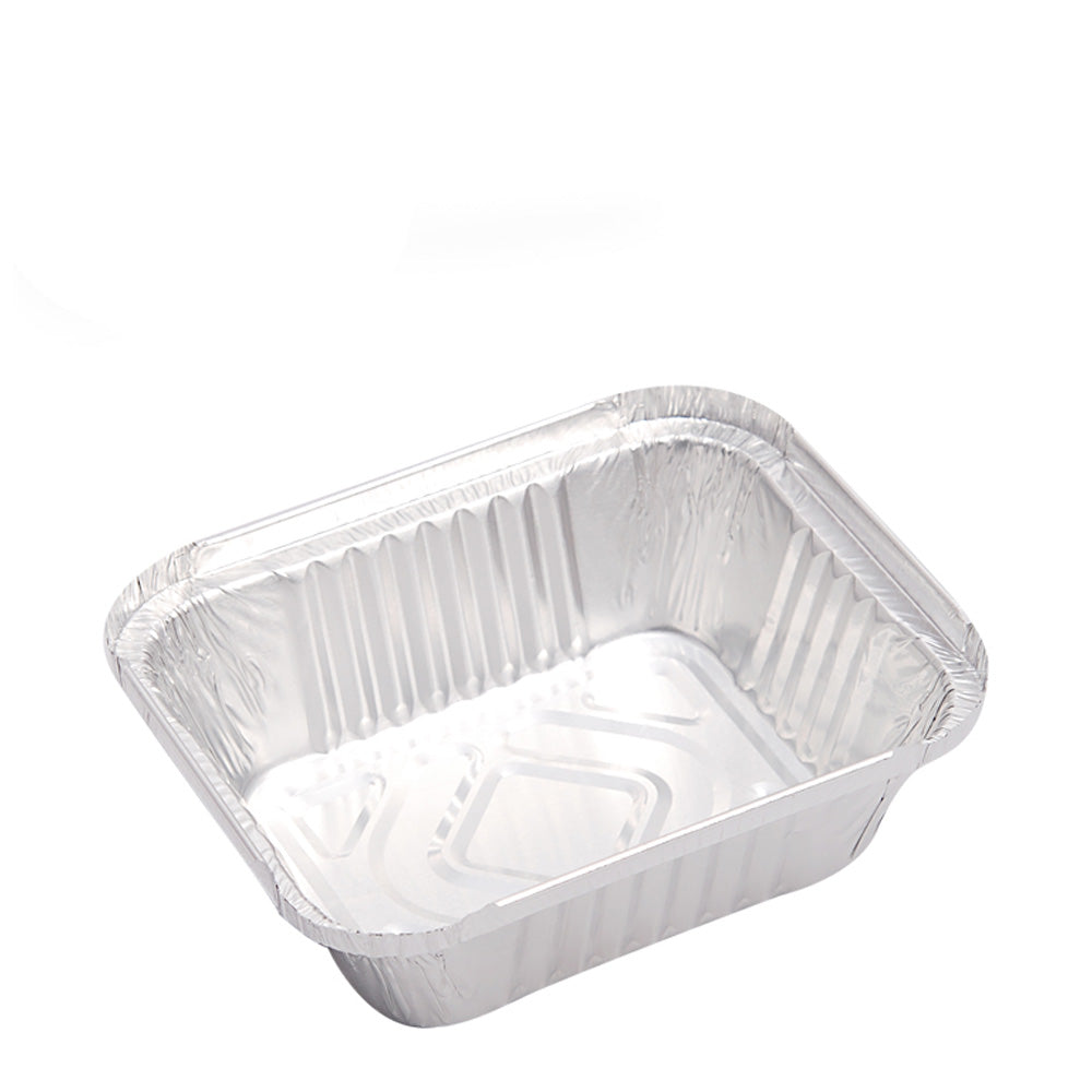 مجموعة علب طعام من رقائق الألومنيوم مع أغطية