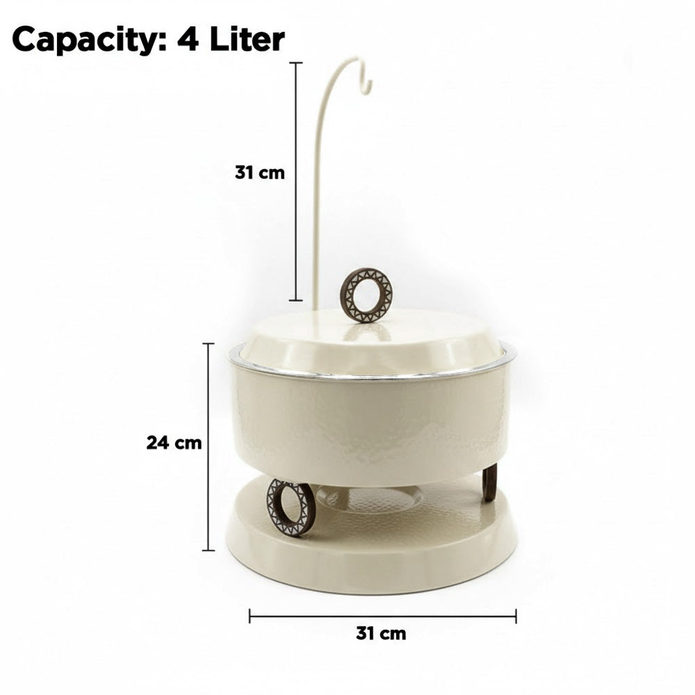 طبق تسخين فضي – 4 لتر Diva Lady