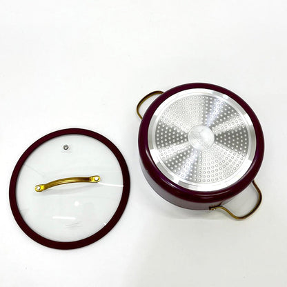 قدر طهي  بغطاء زجاجي