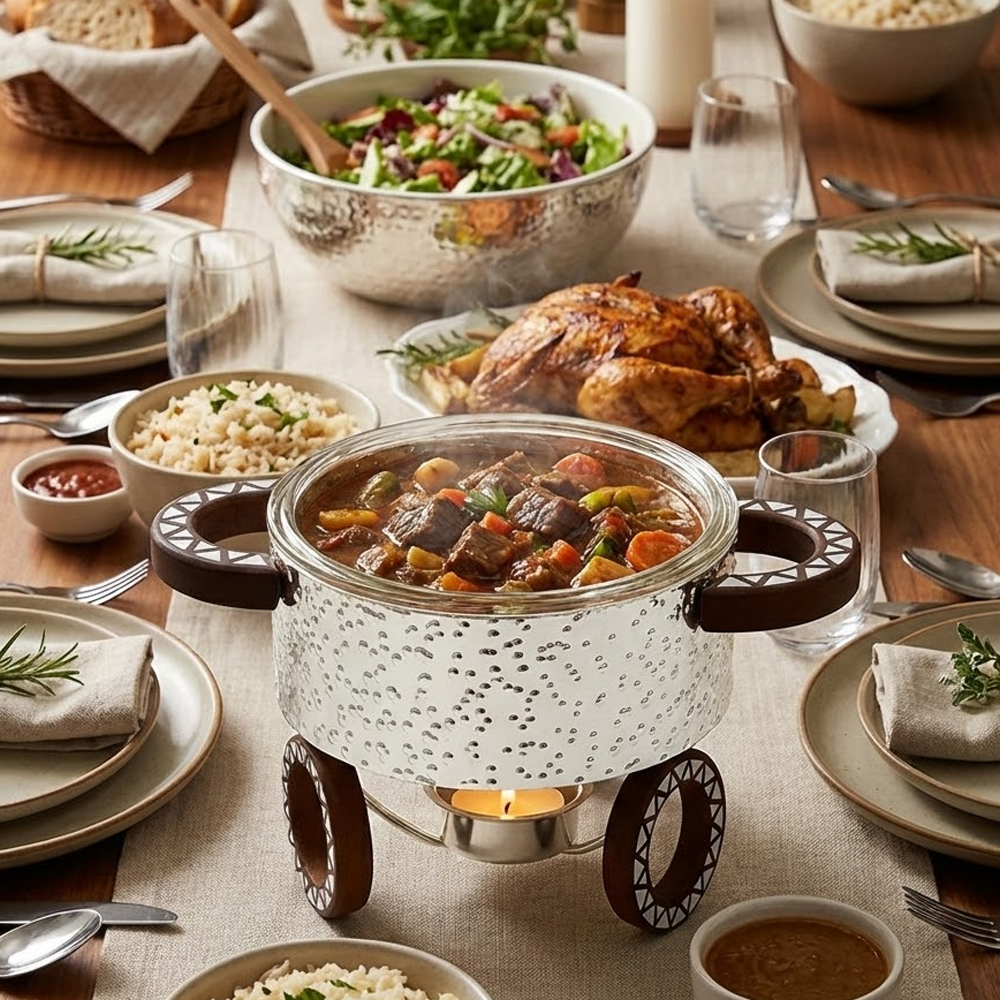 سخان طعام زجاجي دائري صغير 0.5 لتر