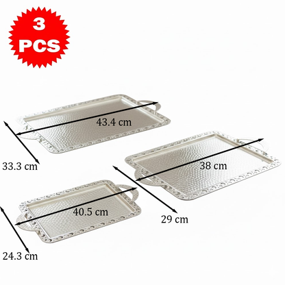 طقم صواني تقديم بنقشة الهلال 3 قطع