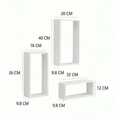 أرفف عائمة - طقم من 3 قطع