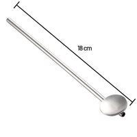 ملعقة قش من الفولاذ المقاوم للصدأ - 2 في 1 قابلة لإعادة الاستخدام