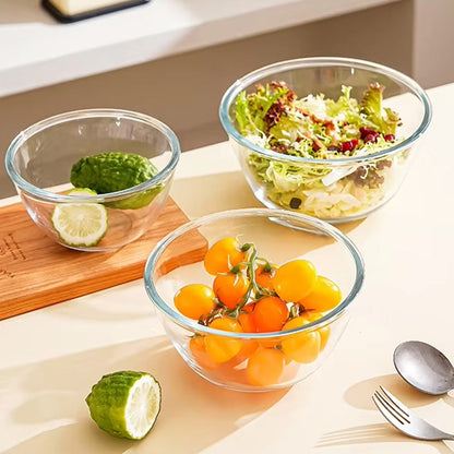 مجموعة أوعية شفافة زجاجية