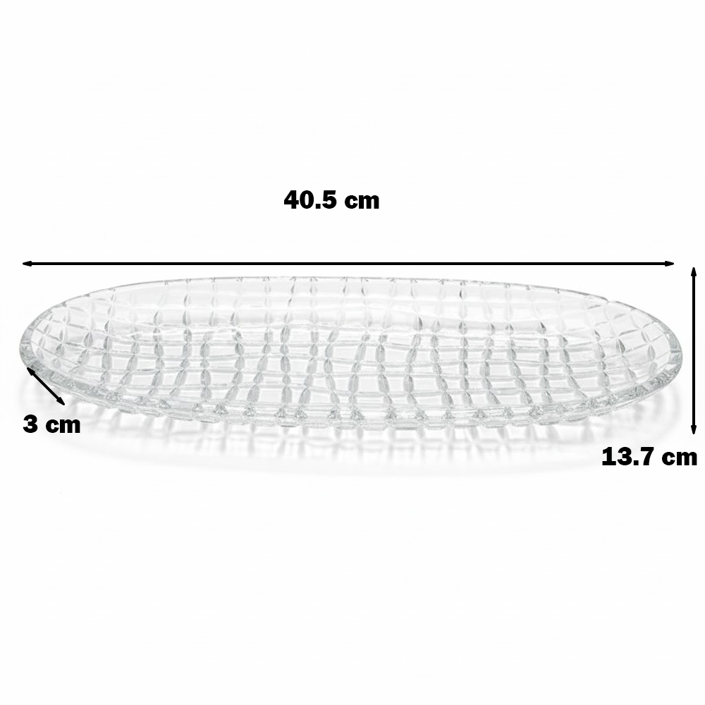 طبق تقديم زجاجي فاخر