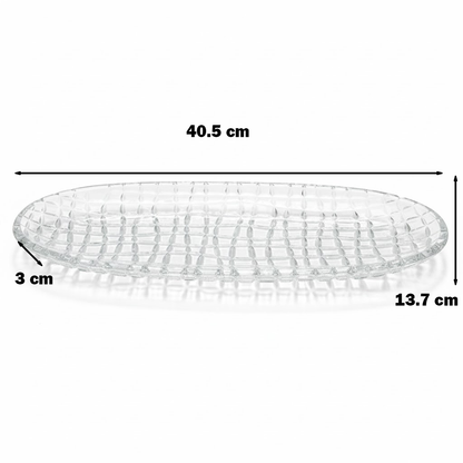 طبق تقديم زجاجي فاخر