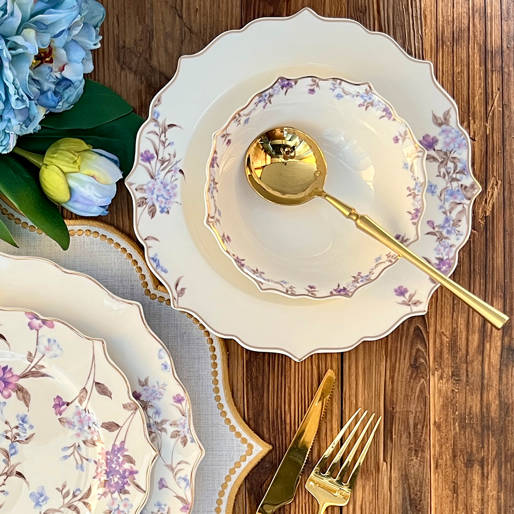 طقم أطباق مائدة فاخر 24 قطعة