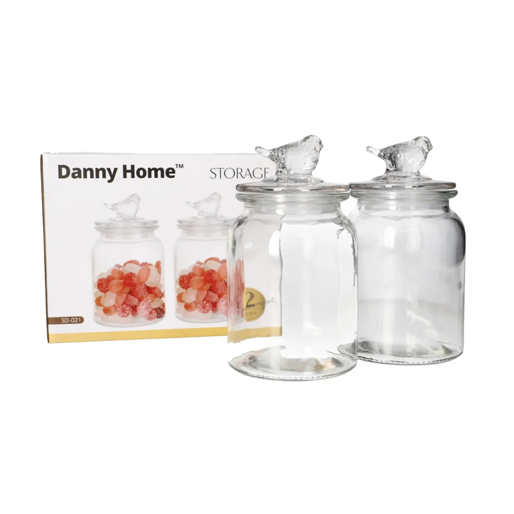 طقم برطمانات تخزين زجاجية