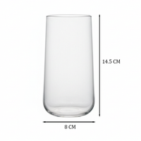 طقم أكواب زجاجية طويلة شفافة 500 مل 4 قطع