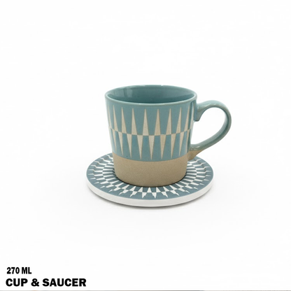 فنجان قهوة سيراميك نقش مثلثات Danny Home