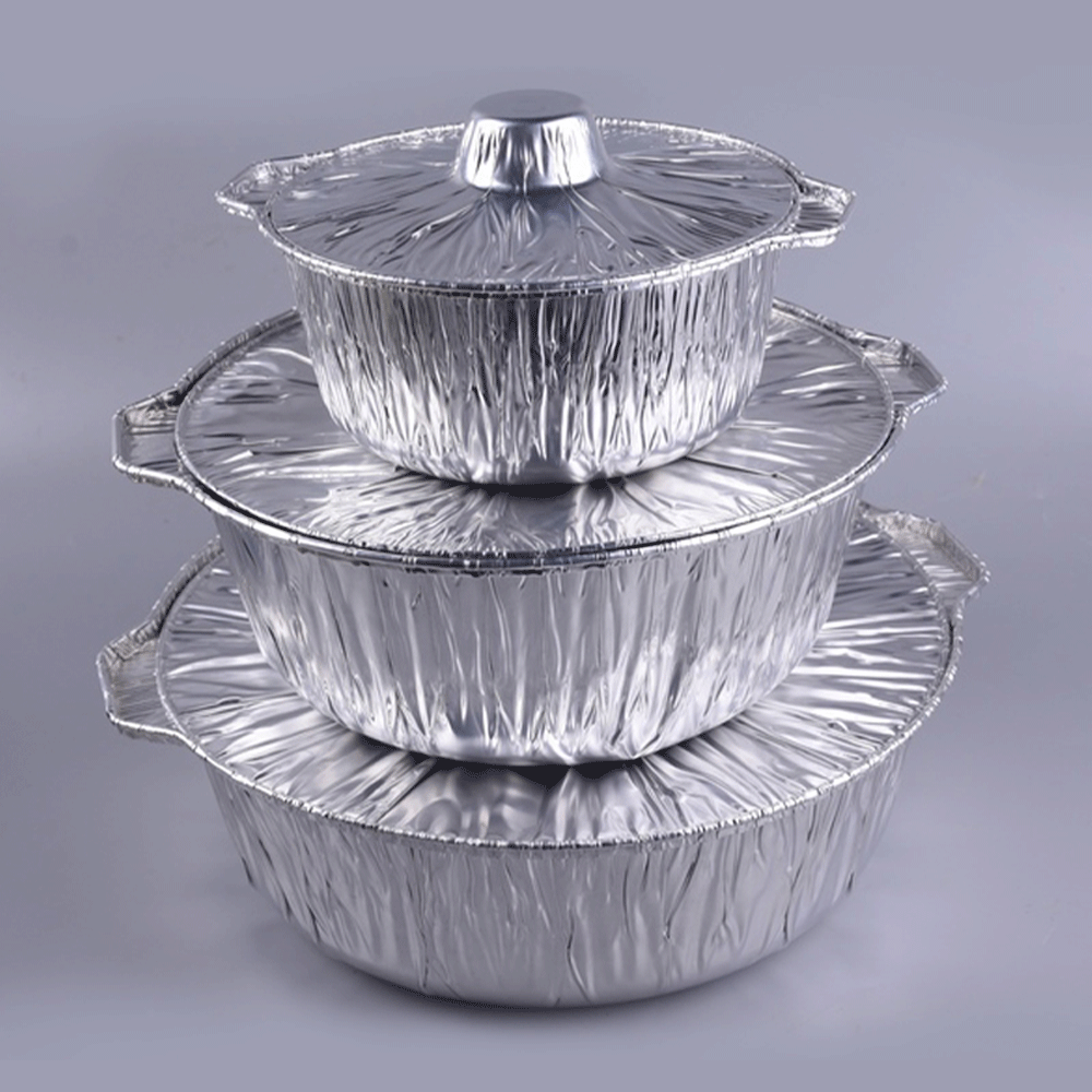 أواني طهي ألومنيوم بغطاء