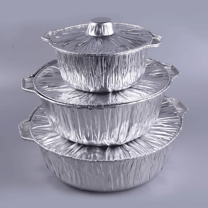 أواني طهي ألومنيوم بغطاء