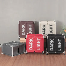 سلة غسيل مزدوجة الأقسام