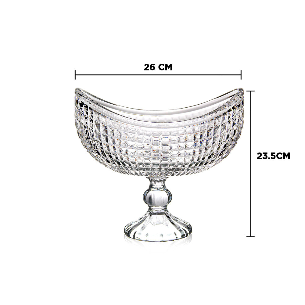 وعاء تقديم مع قاعدة كريستالية - 26 سم