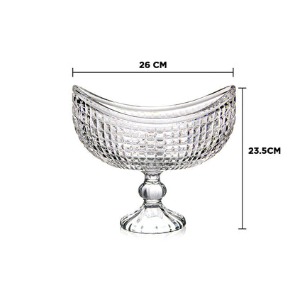 وعاء تقديم مع قاعدة كريستالية - 26 سم