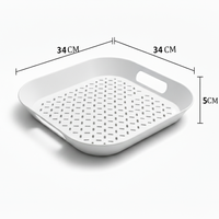 صينية تقديم بمقابض جانبية تصميم عصري