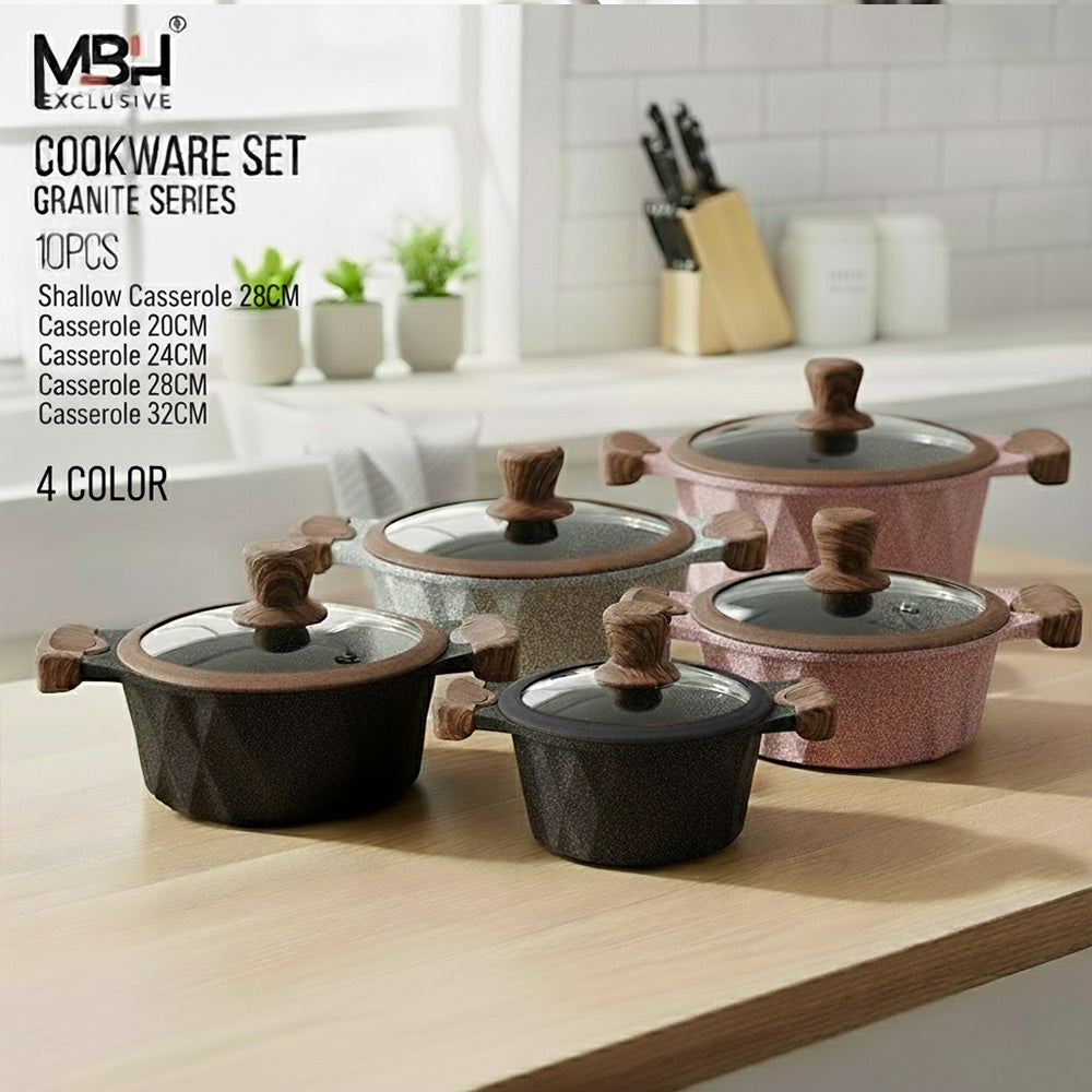 مجموعة أواني طهي من الجرانيت