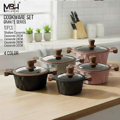 مجموعة أواني طهي من الجرانيت