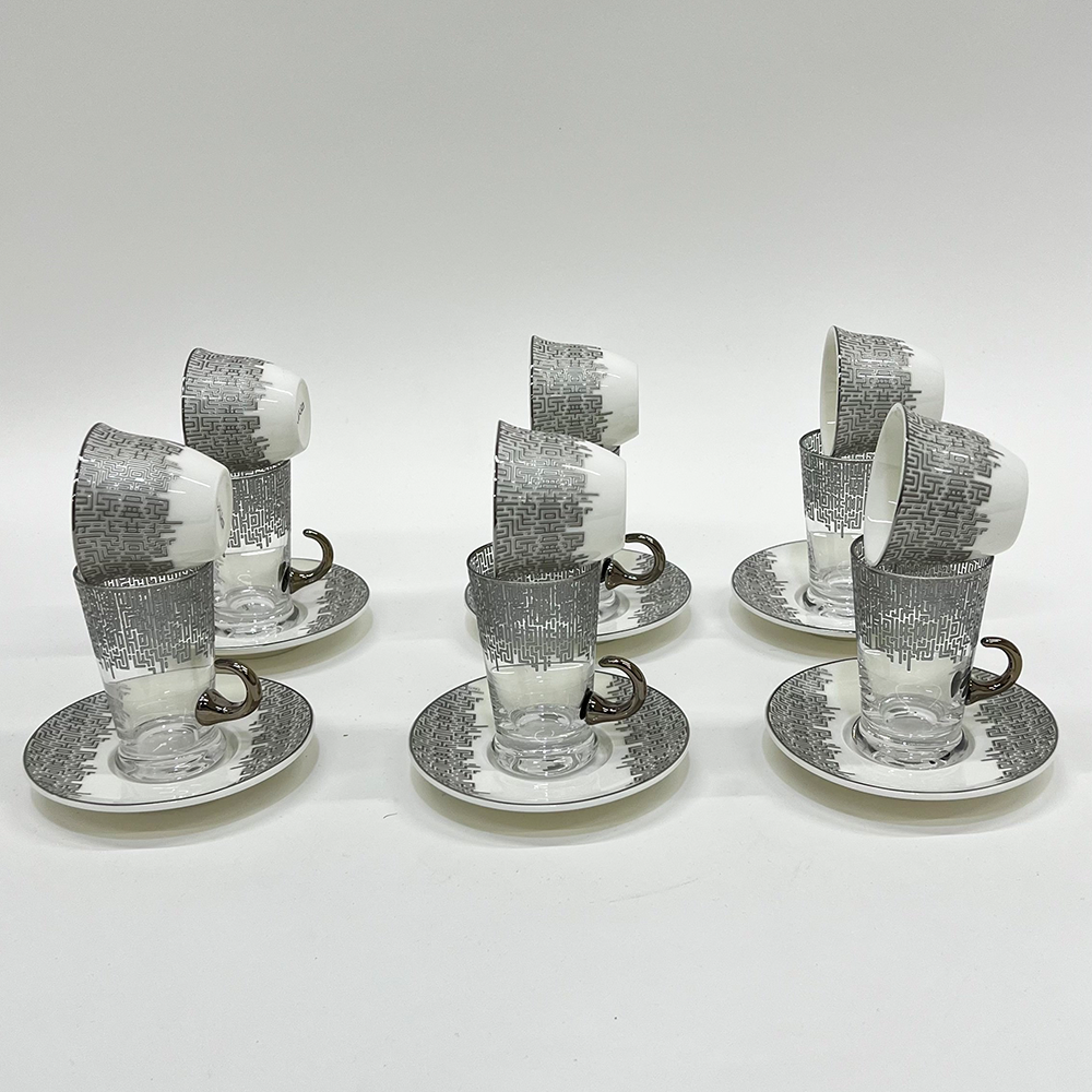 طقم استكانة وفنجان 18قطعة Diva Lady