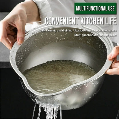وعاء غسل وتصفية الأرز
