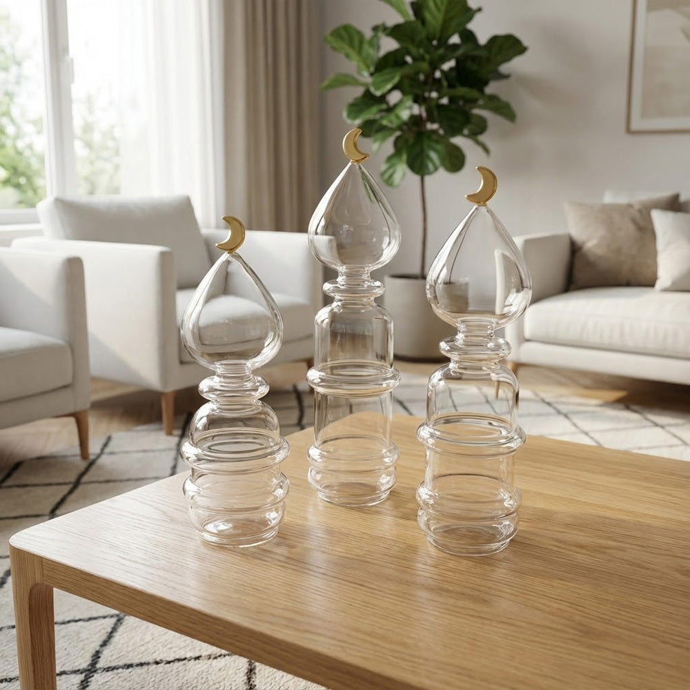 زينة من زجاج القمر