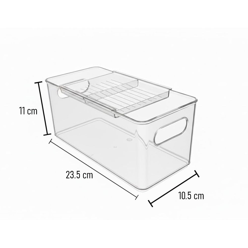 صندوق منظم شفاف متعدد الأغراض