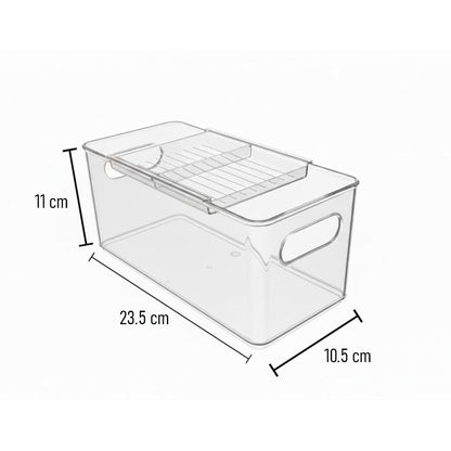 صندوق منظم شفاف متعدد الأغراض