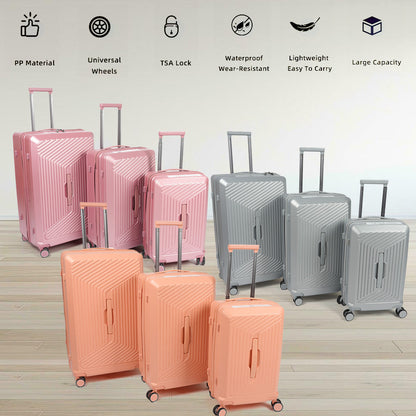 مجموعة حقائب سفر من 3 قطع مصنوعة من مادة البولي