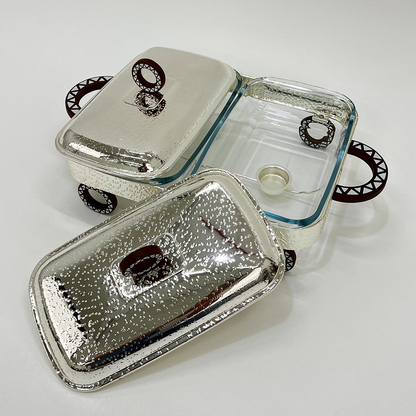 سخان طعام زجاجي مزدوج 1.8 + 1.8 لتر