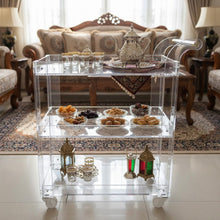 عربة دوارة من الأكريليك