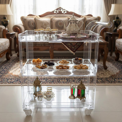 عربة دوارة من الأكريليك