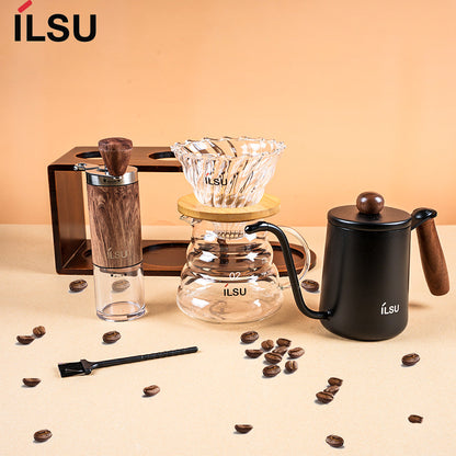 مجموعة ماكينة صنع القهوة المحمولة من ILSU - 6 قطع