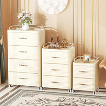 درج تخزين بلاستيكي فاخر حديث مع عجلات