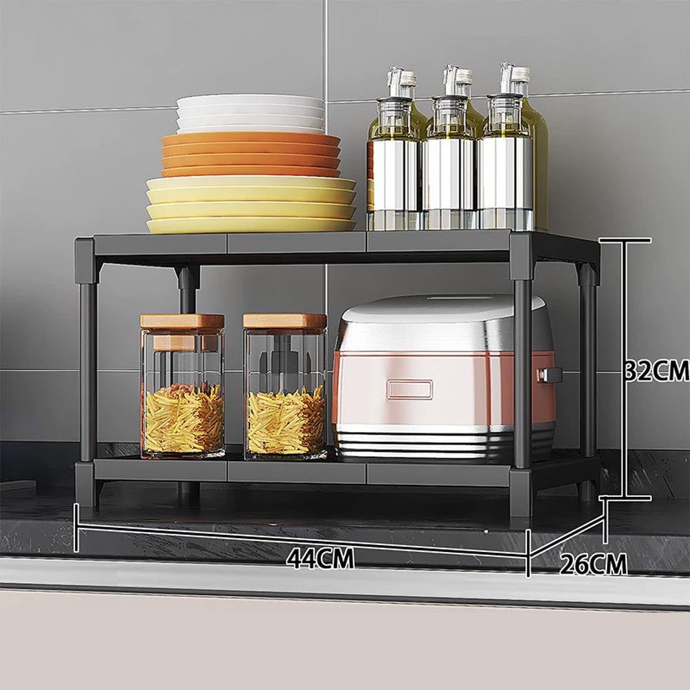 رف مطبخ مزدوج الطبقات