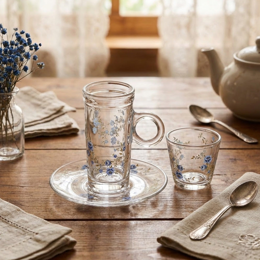 طقم استكانة وفنجان 18 قطعة Alkuwaity Al Awal الكويتي الأول