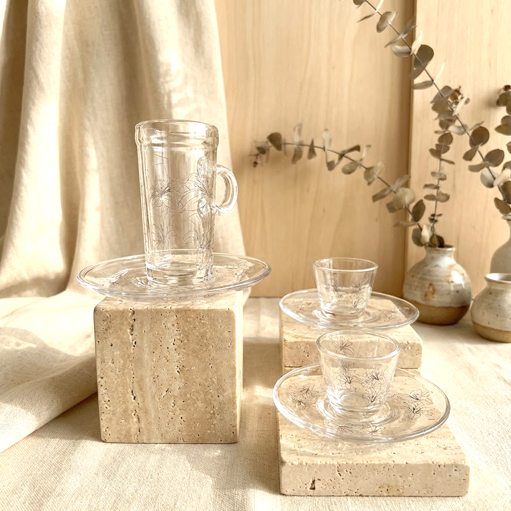 طقم استكانة وفنجان 18قطعة Diva Lady