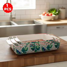 صينية سيراميك بنمط أوراق الشجر