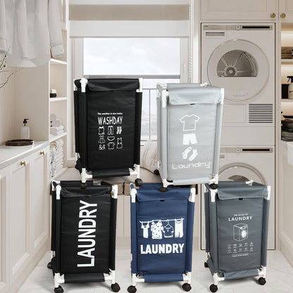 سلة غسيل ذات حجرة واحدة مع غطاء، المقاس: ارتفاع 65 × عرض 35 × طول 35